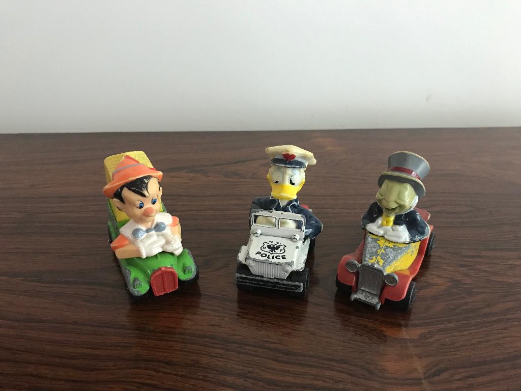 Set van 3 Matchbox Pinokkio Japie Krekel Donald Duck, Verzamelen, Disney, Ophalen of Verzenden, Overige figuren, Gebruikt, Overige typen