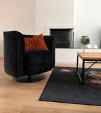 Dutch Bone Schelpstoel Velvet Zwart, Ophalen, Zo goed als nieuw, Stof, 75 tot 100 cm