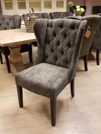 VOORRAAD 6 Landelijke Eetkamerstoelen Daisy Stof Antraciet11, Overige kleuren, Nieuw, Ophalen of Verzenden, Stof