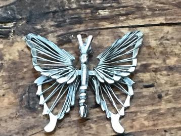 Antieke zilveren broche,vlinder. 925 beschikbaar voor biedingen