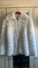 Witte bontjas maat 38 - Handgemaakt, Verzenden, Zo goed als nieuw, Maat 38/40 (M), Wit