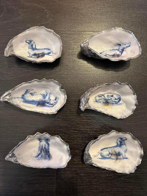 Nhaan teckel afbeelding in een oester persoonlijk cadeau, Dieren en Toebehoren, Hondenspeelgoed, Ophalen of Verzenden