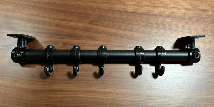 Steigerbuis Kapstok Zwart - 5 Haken, Huis en Inrichting, Woonaccessoires | Kapstokken, Nieuw, Wandkapstok, Minder dan 100 cm, Metaal