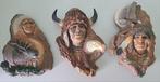 Neil J. Rose  indiaan beelden. Set v 3 sculpturen, Verzamelen, Beelden en Beeldjes, Ophalen, Nieuw