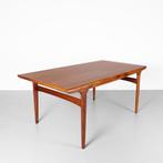 Vintage Deense eettafel ontworpen door Johannes Andersen, Ophalen, Gebruikt, Teakhout, 200 cm of meer