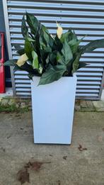 Witte Bloempot Design met kunstplanten, Tuin, Kunststof, Minder dan 30 cm, Rond