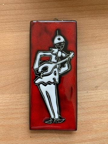 Vintage Keramiek Wandtegel - Joker Nr. 12 - Unieke Serie beschikbaar voor biedingen