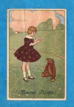 Mooie oude paaskaart D771 - Meisje met Teddy-Beer - 1920, Verzamelen, Gelopen, Kinderen, 1920 tot 1940, Verzenden