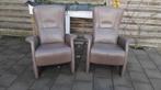 Set relaxfauteuils, Huis en Inrichting, Fauteuils, Ophalen, Gebruikt, 75 tot 100 cm, Leer