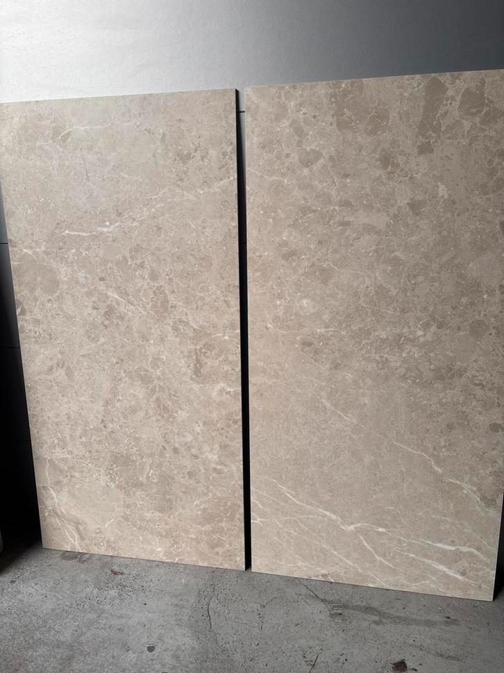 Marmerlook tegels 60x120, 5 stuks, Doe-het-zelf en Verbouw, Tegels, Nieuw, Vloertegels, Marmer, 60 cm of meer, Minder dan 5 m²