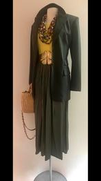 Cinque Pauw lange blazer 36 + satijnen midi rok 36 groen, Ophalen of Verzenden, Zo goed als nieuw, Maat 36 (S), Groen
