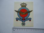 sticker oud KLU LUCHTMACHT leger defensie logo retro, Verzenden, Zo goed als nieuw, Bedrijf of Vereniging