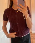 H&M gewild vestje bordeauxrood maat S, Kleding | Dames, Truien en Vesten, H&M, Verzenden, Zo goed als nieuw, Maat 36 (S)