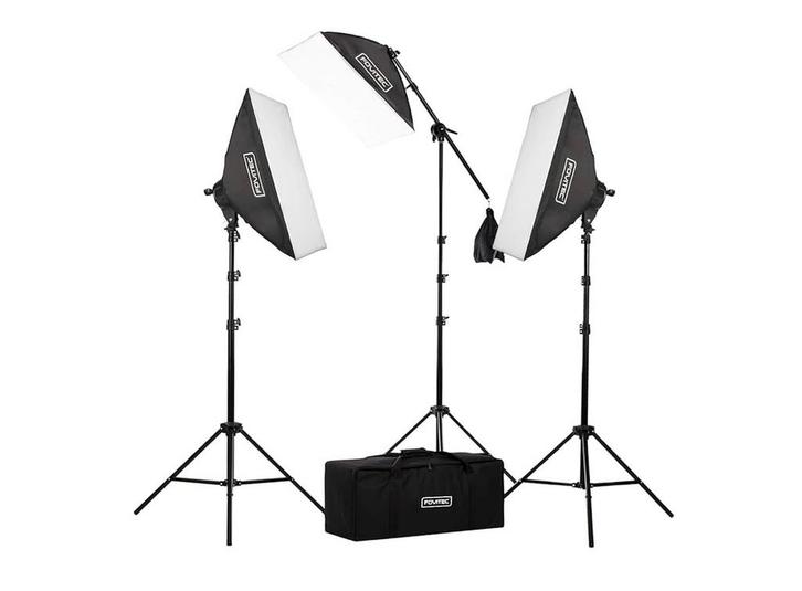 Fovitec Studio Verlichting Set 3 Softbox 2500w foto video, Audio, Tv en Foto, Fotografie | Fotostudio en Toebehoren, Zo goed als nieuw