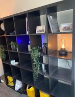 IKEA KALLAX BOEKENKAST ZWART (182x182) | ZO GOED ALS NIEUW, Ophalen, Met plank(en), 150 tot 200 cm, Eikenhout
