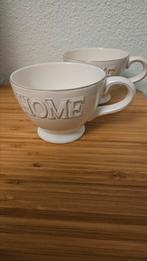 2 XL koffiemokken  / theemokken 'HOME', NIEUWstaat!, Overige materialen, Ophalen of Verzenden, Zo goed als nieuw, Overige stijlen
