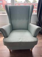 Ikea STRANDMON Oorfauteuil + beige overtrek, Ophalen, Gebruikt, 75 tot 100 cm, Stof