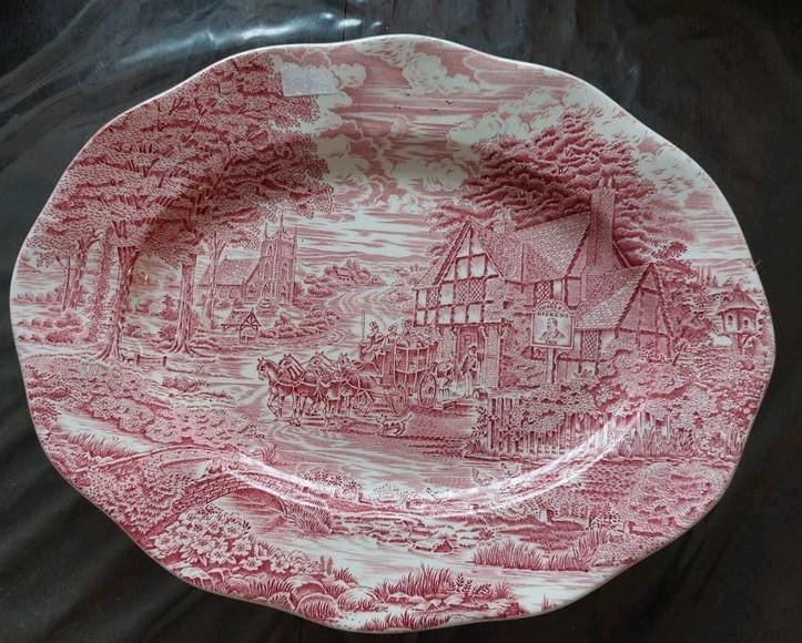 Wedgwood Antieke Enoch Tunstall schaal Dicken's coaching day, Antiek en Kunst, Antiek | Servies los, Ophalen of Verzenden