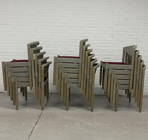16 ‘Strax’ stapelstoelen door Hartmut Lohmeyer voor Casala, Huis en Inrichting, Stoelen, Gebruikt, Vijf, Zes of meer stoelen, Hout