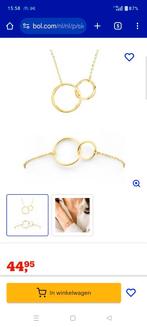 EyeLove set (ketting+armband)., Ophalen of Verzenden, Nieuw, Goud, Staal