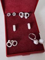 925 sterling zilveren oorbellen oorknopen met zirkonia, Verzenden, Zo goed als nieuw, Zilver, Zilver