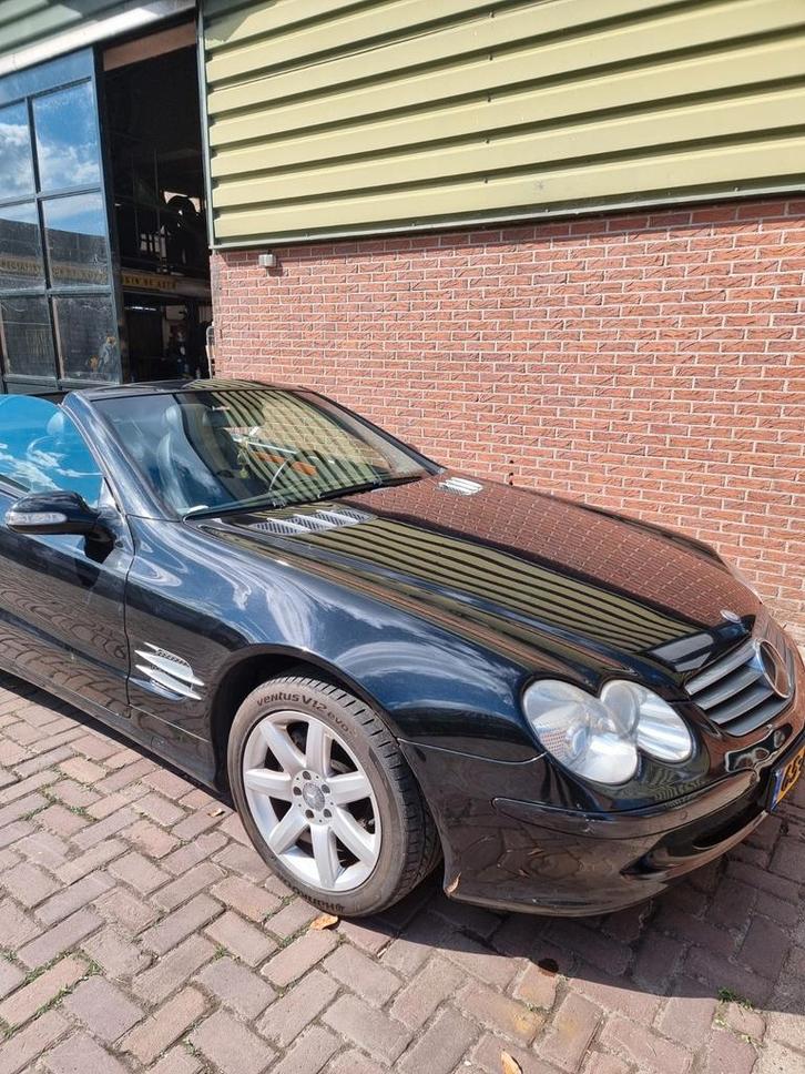 Mercedes-Benz SL 5.0 Sl500 Roadster AUT 2001 Zwart, Auto's, Mercedes-Benz, Particulier, SL, ABS, Airbags, Bluetooth, Boordcomputer