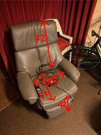 Elektrische Lederen Himolla Cosyform Sta-op-Stoel - Grijs, Ophalen, Gebruikt, Prachtig, Minder dan 75 cm