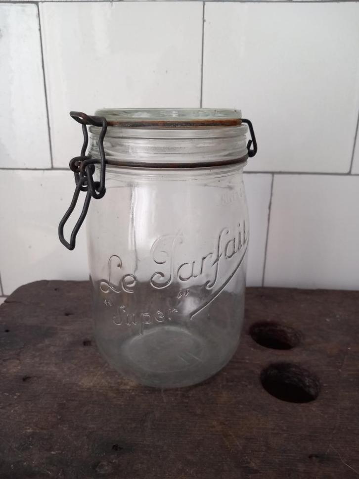 vintage weck voorraad pot Frans Parfait 1L gratis verzenden, Antiek en Kunst, Curiosa en Brocante, Verzenden