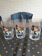 Mickey mouse glas glazen jaren 80 Disney, Ophalen of Verzenden, Zo goed als nieuw