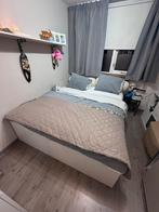 IKEA brimnes 2 persoons bed wit 160x200, Ophalen, Verstelbaar, Wit, Tweepersoons