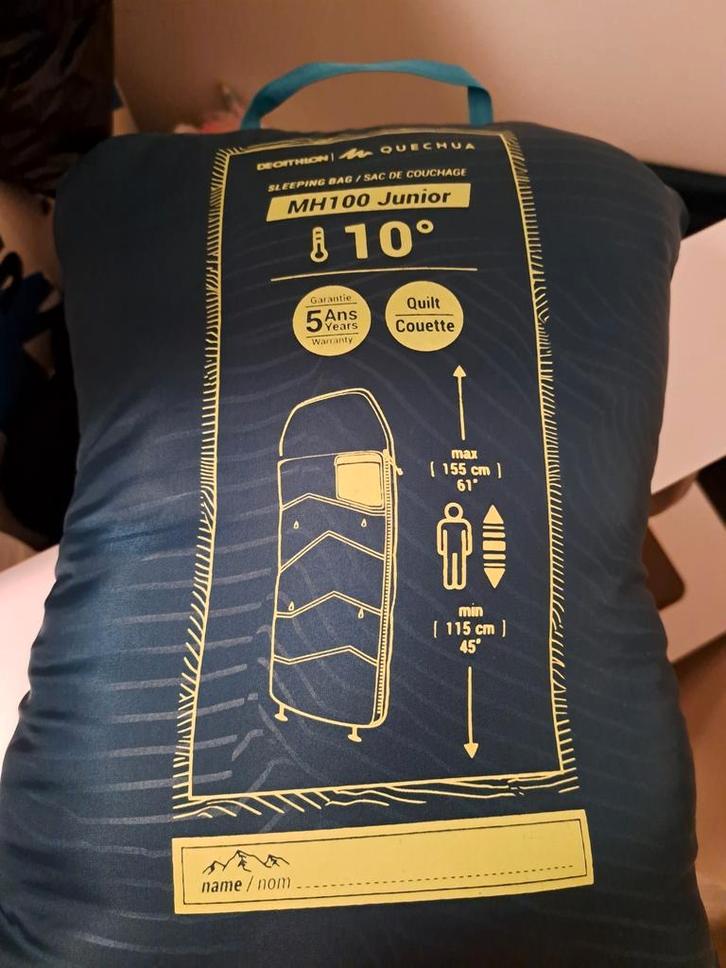 Slaapzak junior kind Decathlon, Caravans en Kamperen, Slaapzakken, Zo goed als nieuw, Ophalen of Verzenden