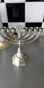 Chanoekia 9-armige kandelaar, Ophalen, Gebruikt, Metaal, Grijs