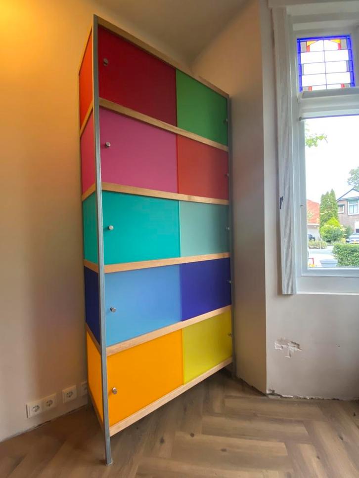 Kewlox design kast gekleurd modulair & modern 1x 0.42x 2.23, Huis en Inrichting, Kasten | Wandmeubels, Minder dan 100 cm, Minder dan 150 cm