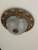Antieke plafonaires twee stuks, Ophalen of Verzenden, Zo goed als nieuw, Glas, Antiek