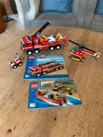 Lego city offroad brandweerwagen, brandweerboot + heli60004, Ophalen of Verzenden, Gebruikt