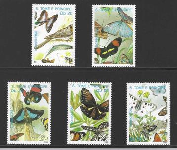 Sao Tome Princhipe 1143-1147 insecten vlinders 1989 serie PF