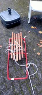 Houten slee, Ophalen, Gebruikt, Hout