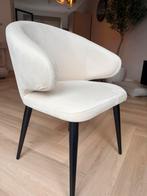 4 prachtige beige Westwing eetkamerstoelen Japandi velvet, Ophalen, Japandi, Overige kleuren, Zo goed als nieuw