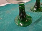 luminarc frans wijnglazen groene voet, Verzamelen, Glas en Borrelglaasjes, Ophalen of Verzenden