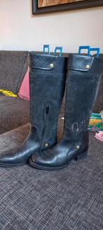 QUICK ZWARTE LAARZEN MT 37 LEER/SUÈDE, Kleding | Dames, Hoge laarzen, Quick, Zwart, Ophalen of Verzenden