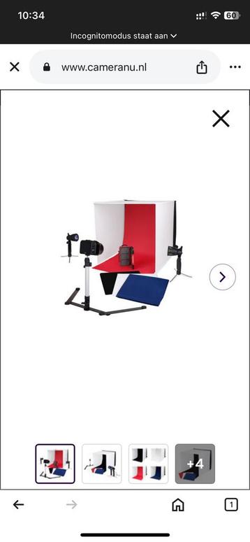 Fotostudio Caruba 40x40x40cm met ondergronden beschikbaar voor biedingen