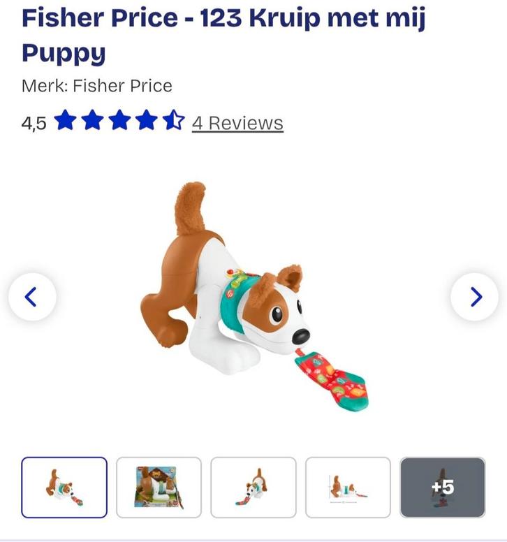 Fisher Price - 123 Kruip met mij Pupp, Kinderen en Baby's, Speelgoed | Vtech, Ophalen of Verzenden