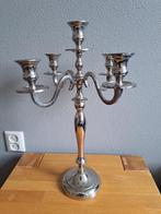 Grote 5-armige kandelaar - 47 cm - zilver, 25 tot 50 cm, Ophalen of Verzenden, Zo goed als nieuw, Metaal
