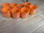 Oranje waxinelichthouders van 8, Ophalen, Oranje, Minder dan 50 cm, Glas