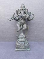 Bronzen beeld van Ganesh/Ganapati dansend met 3 gezichten/8, Huis en Inrichting, Nieuw, Ophalen of Verzenden