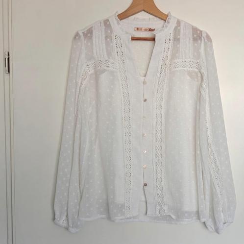 Witte blouse inclusief onderhemd - Esqualo maat XS, Kleding | Dames, Blouses en Tunieken, Gedragen, Maat 34 (XS) of kleiner, Wit
