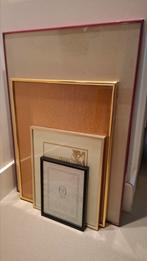 Vier fotolijsten, Huis en Inrichting, Woonaccessoires | Lijsten, Ophalen, Minder dan 50 cm, Metaal of Aluminium, Zo goed als nieuw