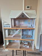 Poppenhuis (80x60x25) met lampje, lift en trap, Ophalen, Zo goed als nieuw, Poppenhuis