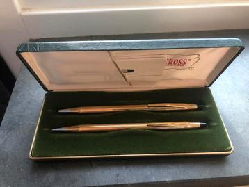 Cross balpen en vulpotlood in doosje - 1/20 10KT ROLLED GOLD beschikbaar voor biedingen