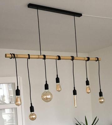 Hanglamp | Bamboe, Rubberen fittingen, LEDs | 135x110cm beschikbaar voor biedingen